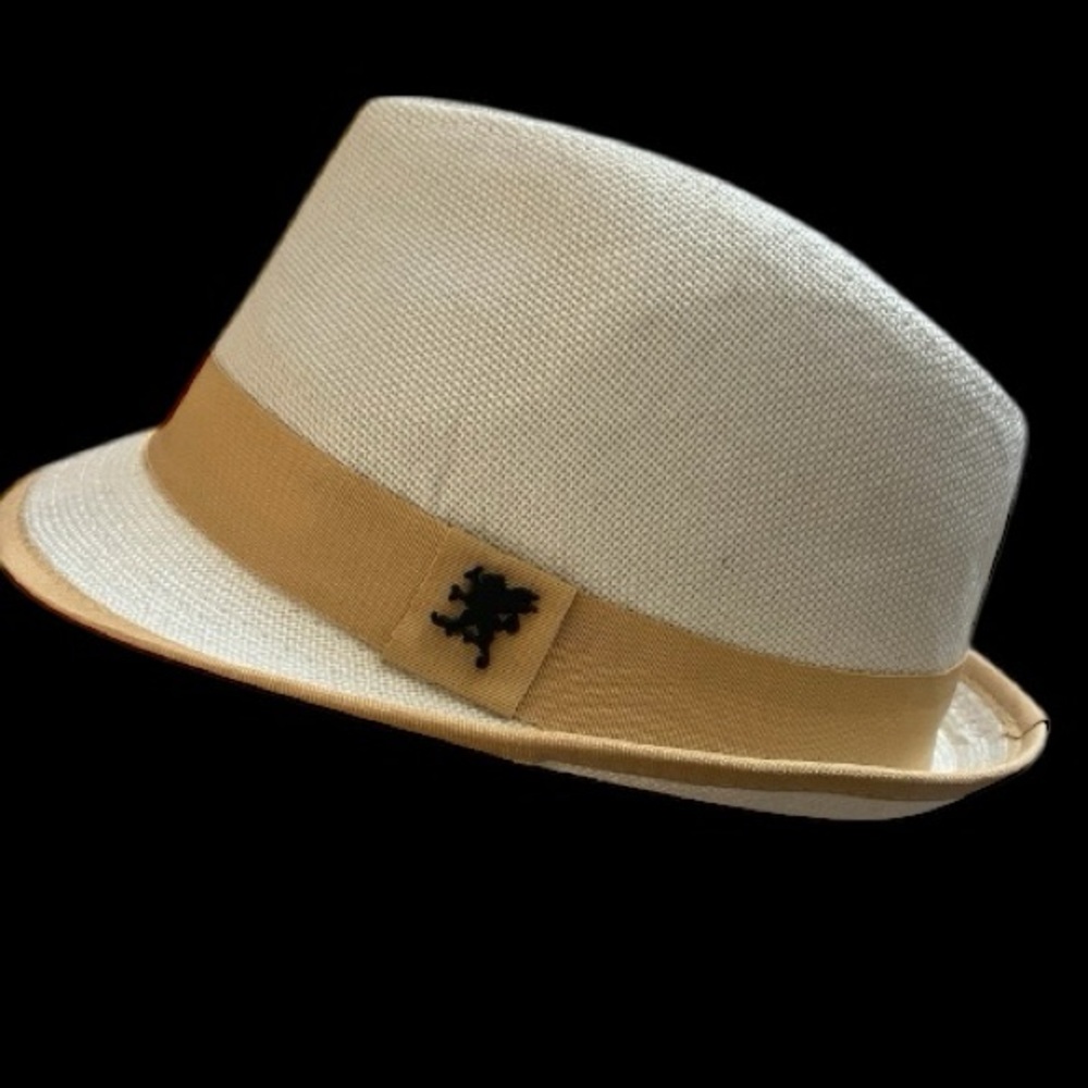 *NWT* Stacy Adams Fedora Hat Cream + Tan Band | Medium NWT